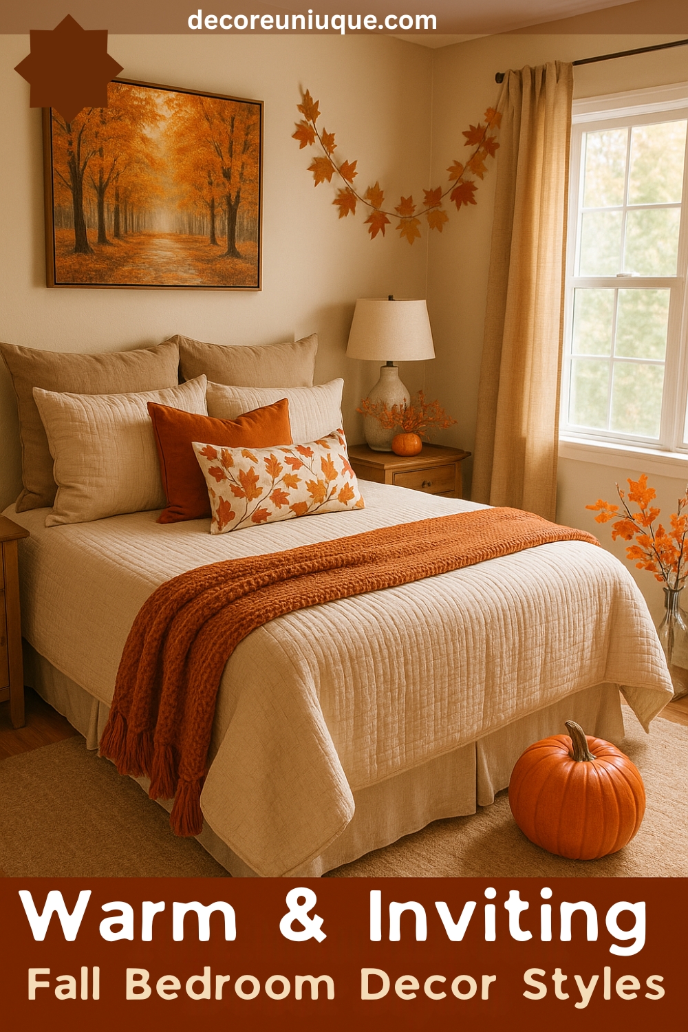 Fall bedroom Decor