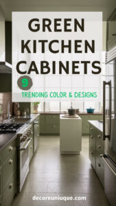Green Kitchen Cabinets