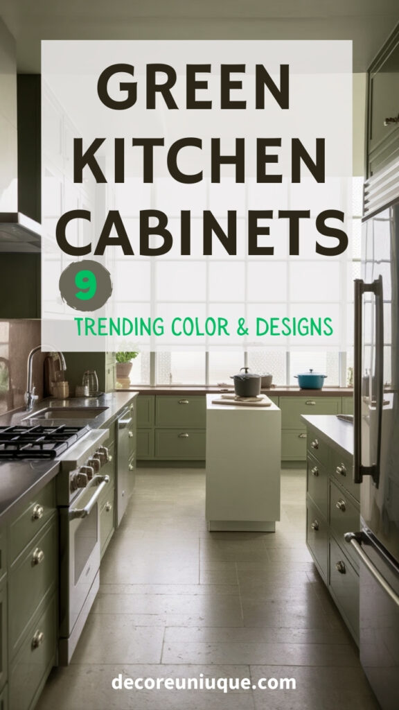 Green Kitchen Cabinets