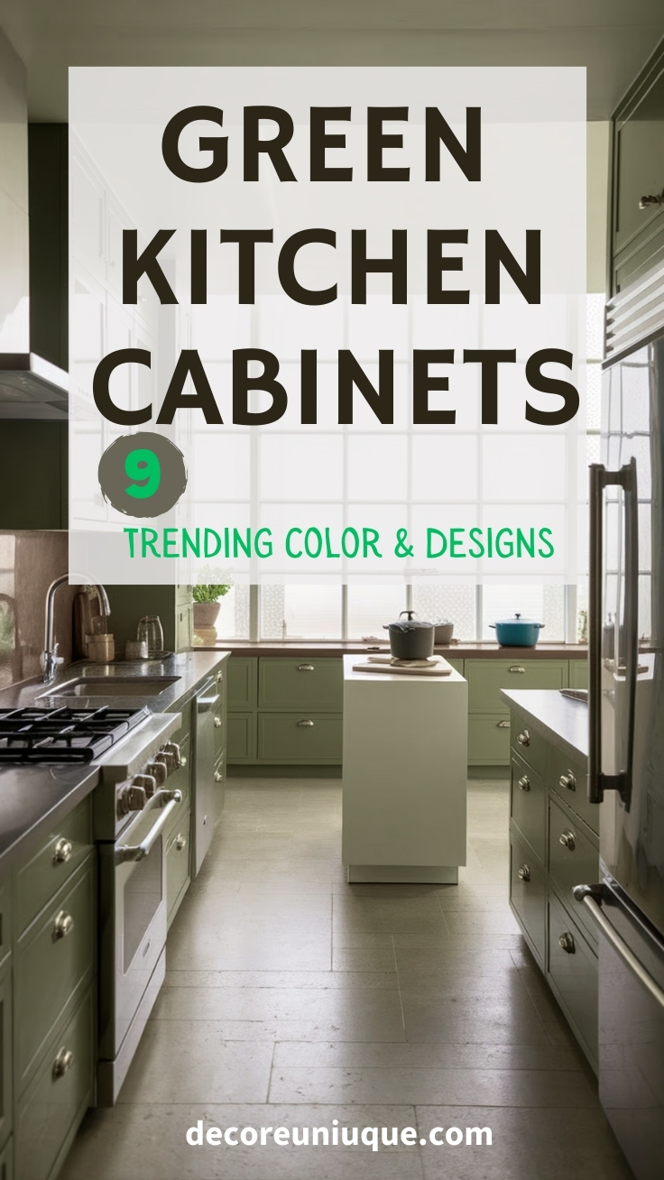 Green Kitchen Cabinets